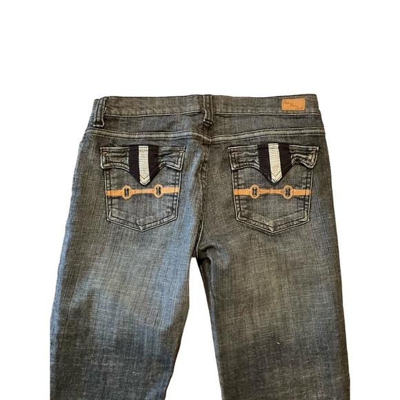 See Thru Soul Jeans Women's Size 30 Black Bootcut Leg Low-Rise Dark Wash Cotton - Picture 5 of 8